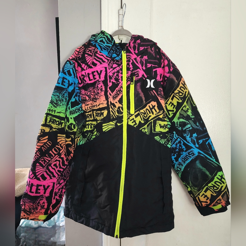 Hurley Youth Snow Jacket, Multi-Colored - (10/12)